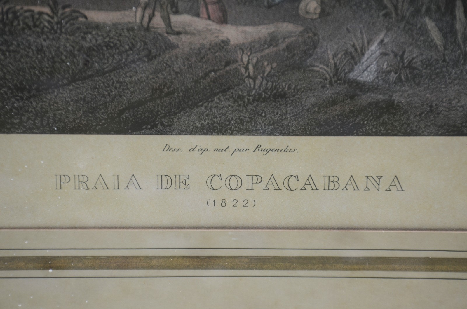 Três antigas gravuras, sendo: uma dupla com Praia de Copacaba e Lagoa... - foto 8 de 10