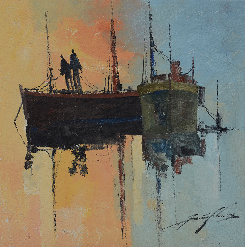 SANSÃO PEREIRA (1926 - 2014) - Marinha - ost - 50 x 50 - foto 2 de 3