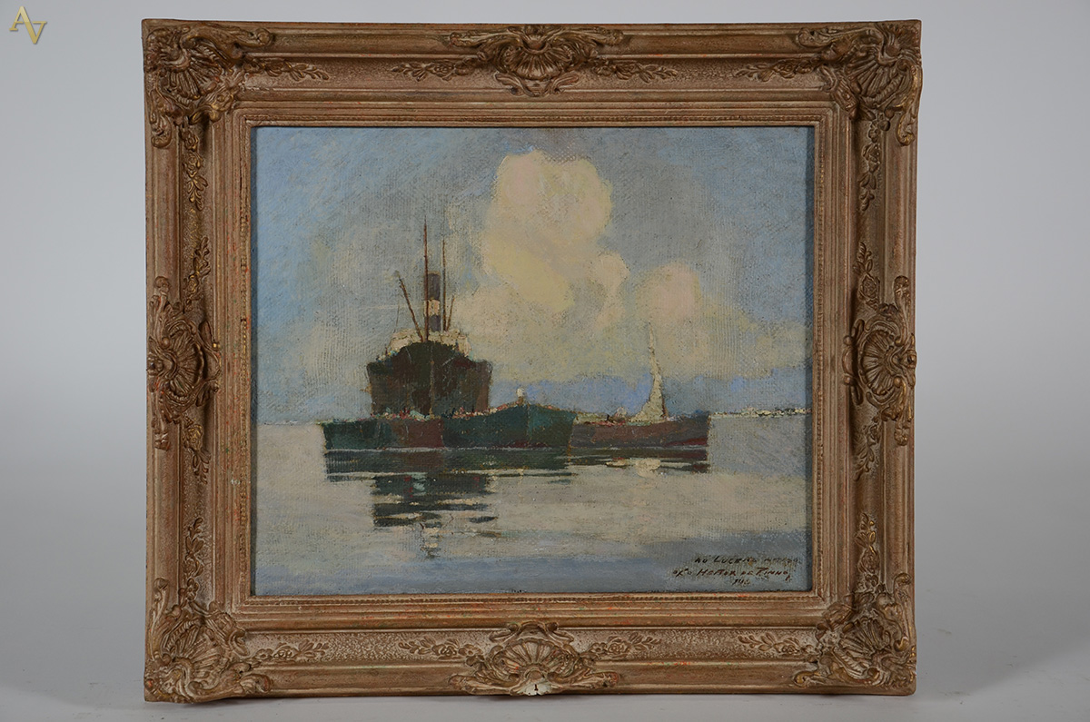 HEITOR DE PINHO (1897 - 1968) - Marinha - ost - 38 x 46 (moldura com... - foto 1 de 3
