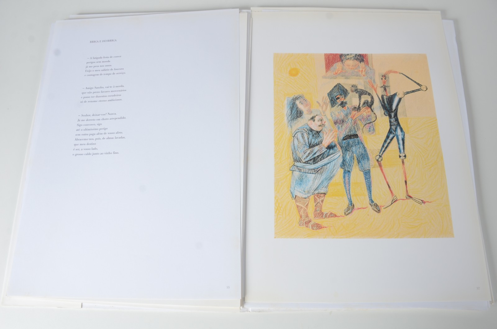 Dois livros sobre "Dom Quixote, Drumond e Portinari", sendo um em... - foto 3 de 8
