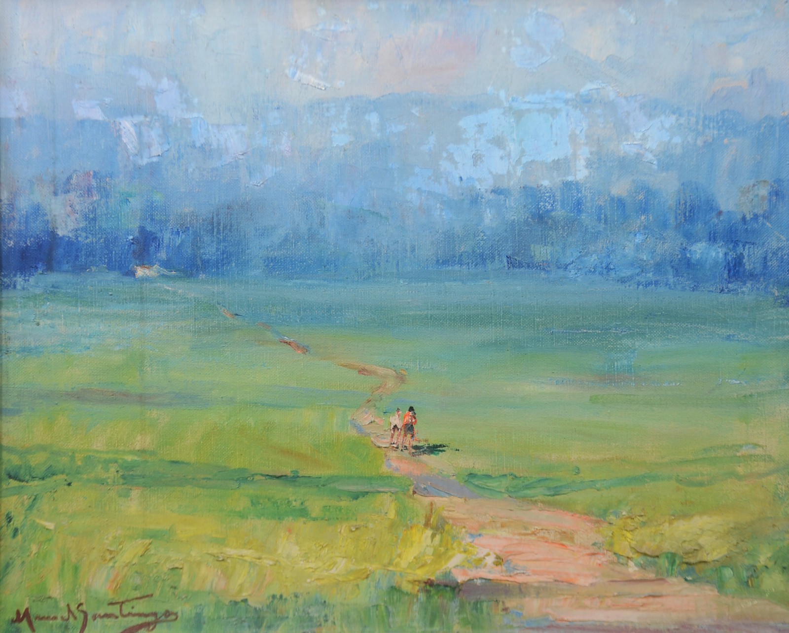 Manoel Santiago (1897-1987), Paisagem com figuras - foto 1 de 5