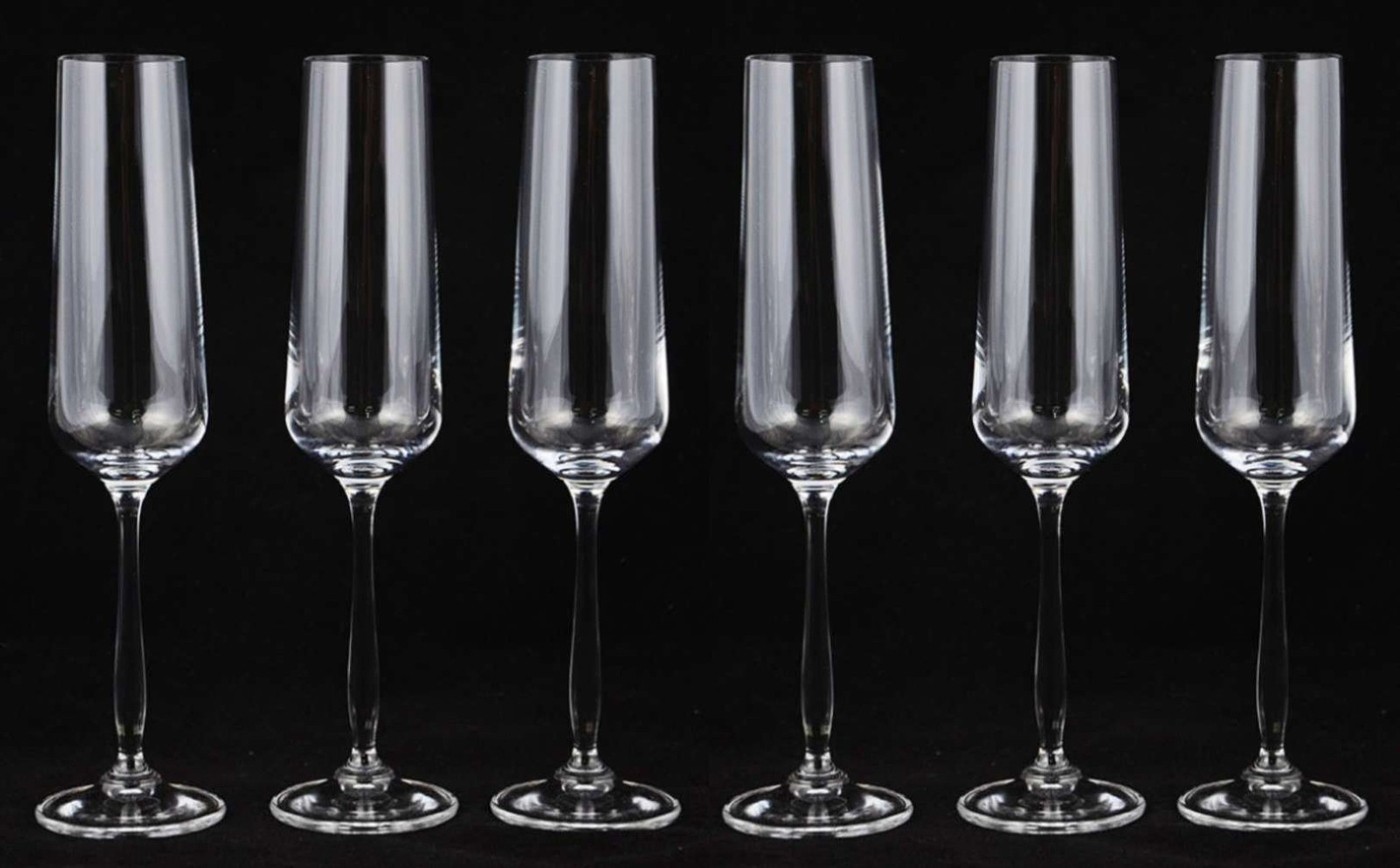 Seis flutes de cristal para champagne, 235 ml. - foto 1 de 2