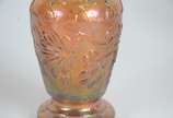 Cinco vasos diversos de antigo vidro decorativo... - Cinco vasos diversos de antigo vidro decorativo "casca de cebola".