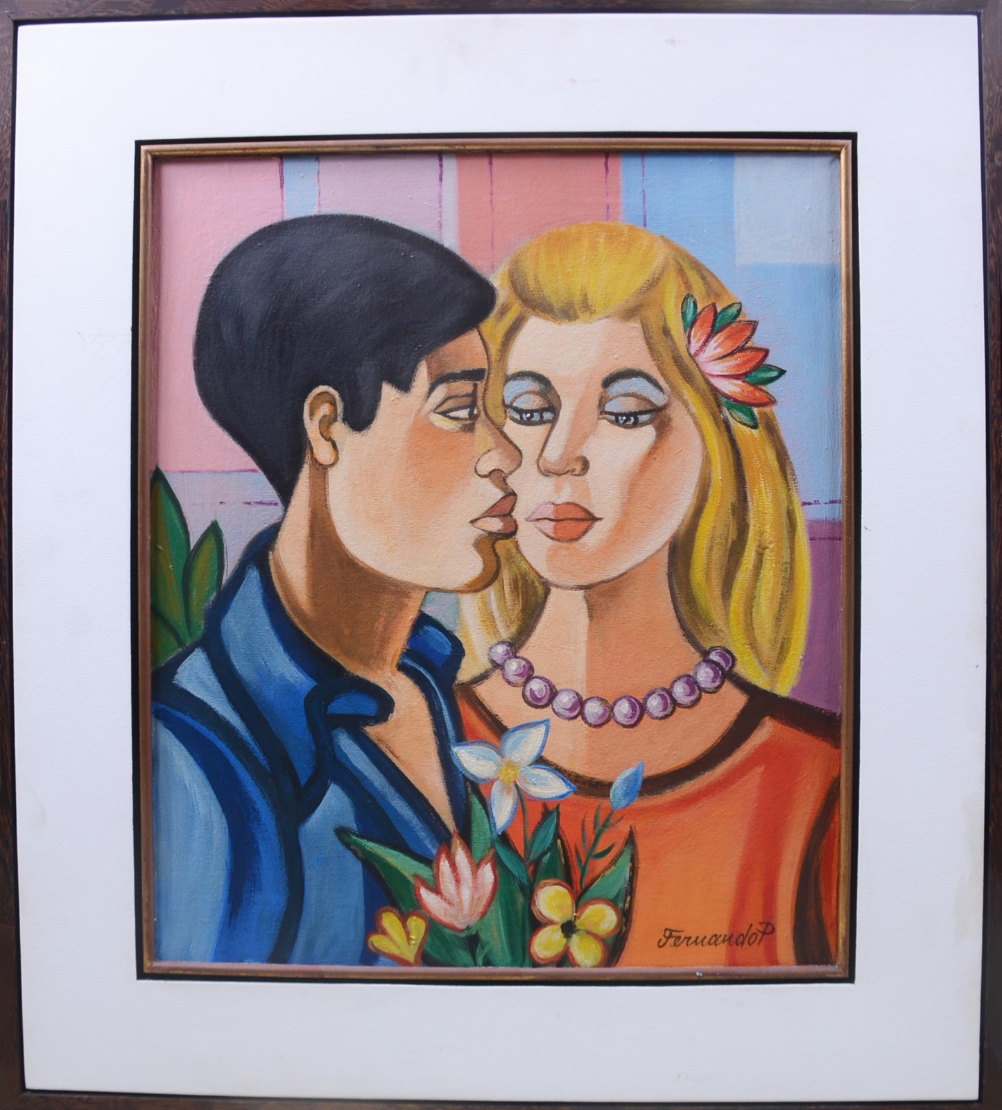 Fernando P. (1917-2005), Casal com flores - foto 2 de 5