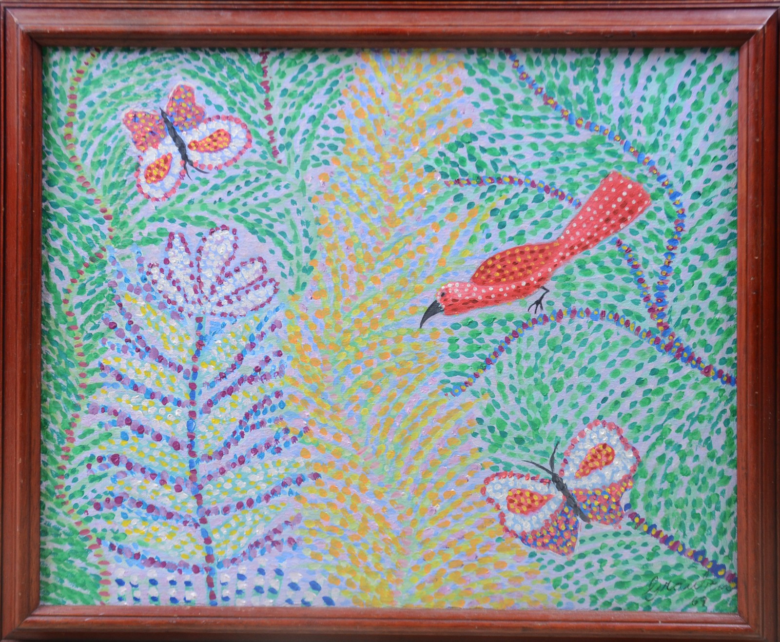 Grauben  (1889-1972), Flores com borboletas e pássaro - foto 2 de 4