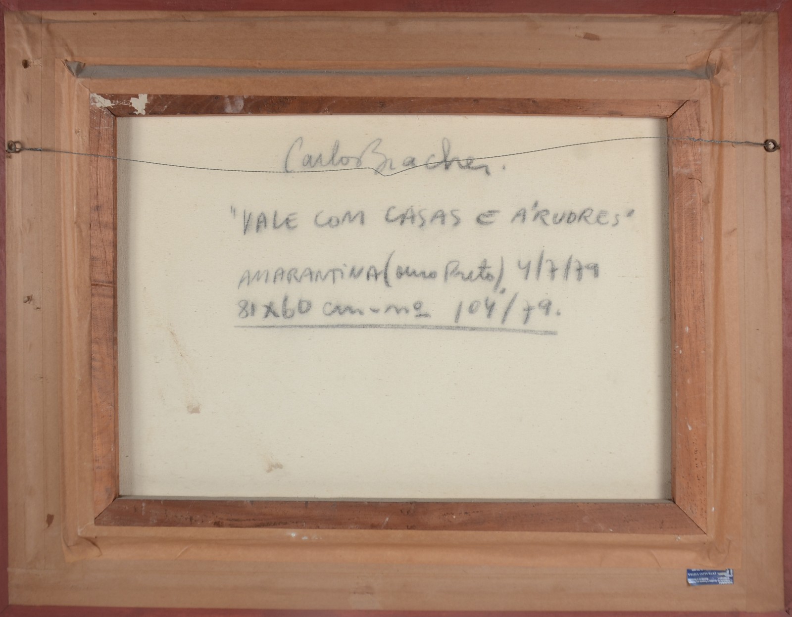 Carlos Bracher (1940), Vale com casas e árvores - foto 4 de 5