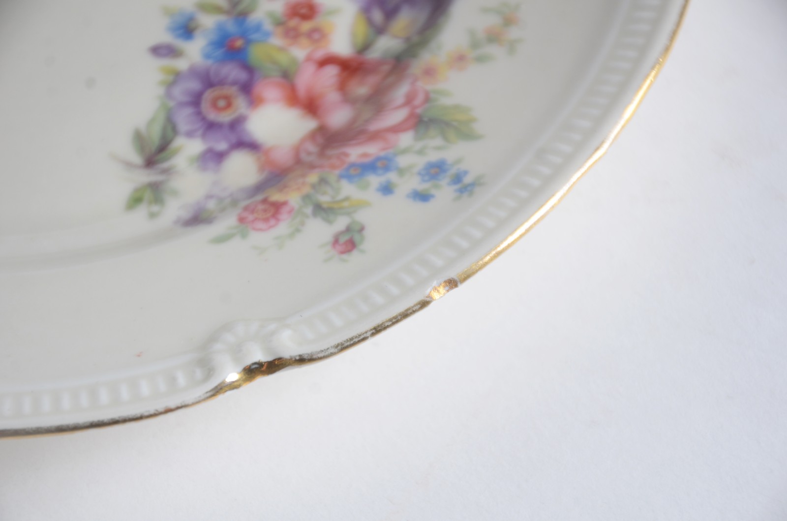 Aparelho de jantar de porcelana alemã da Bavaria, decoração floral em... - foto 4 de 9