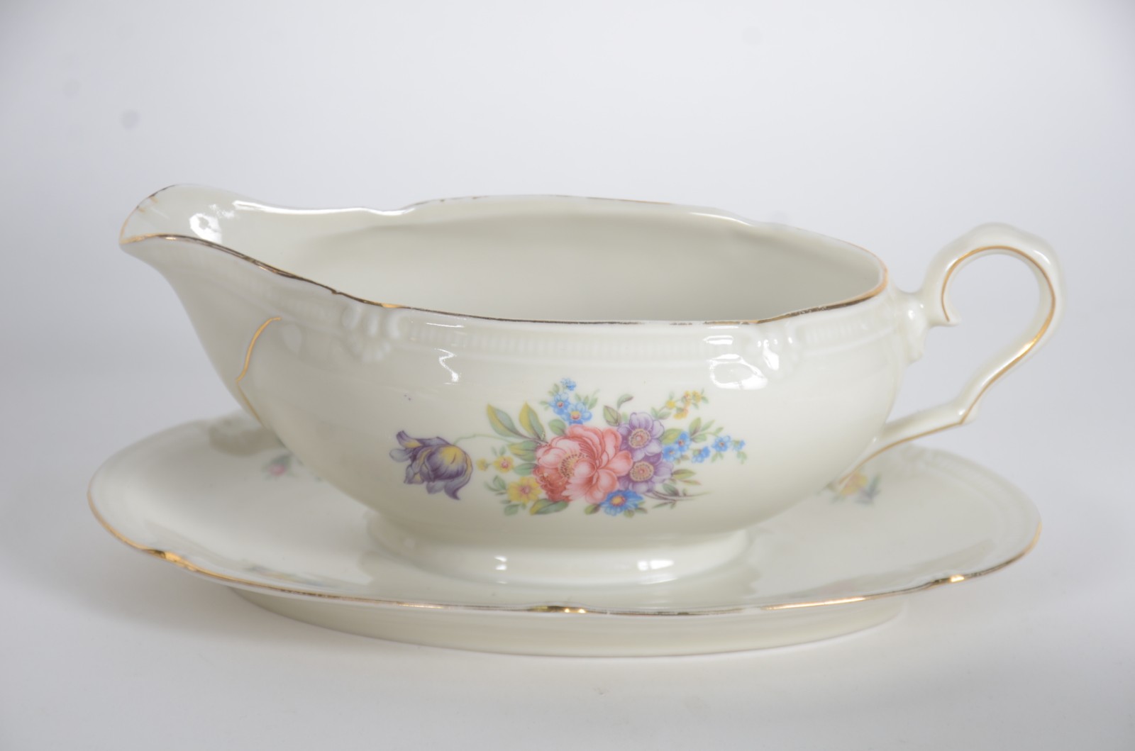 Aparelho de jantar de porcelana alemã da Bavaria, decoração floral em... - foto 6 de 9