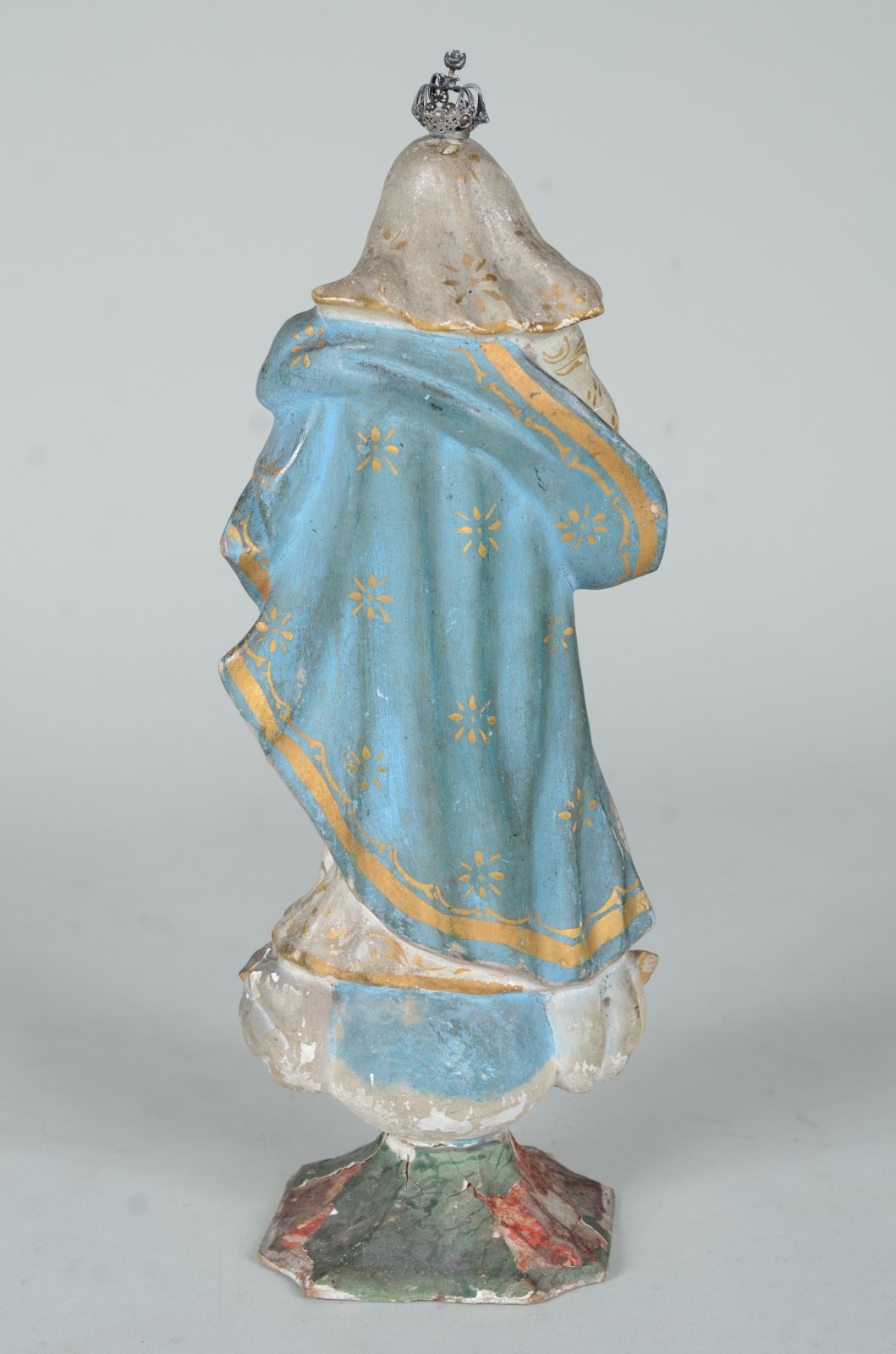Nossa Senhora - Antiga imagem de madeira policromada, pequena coroa... - foto 3 de 8