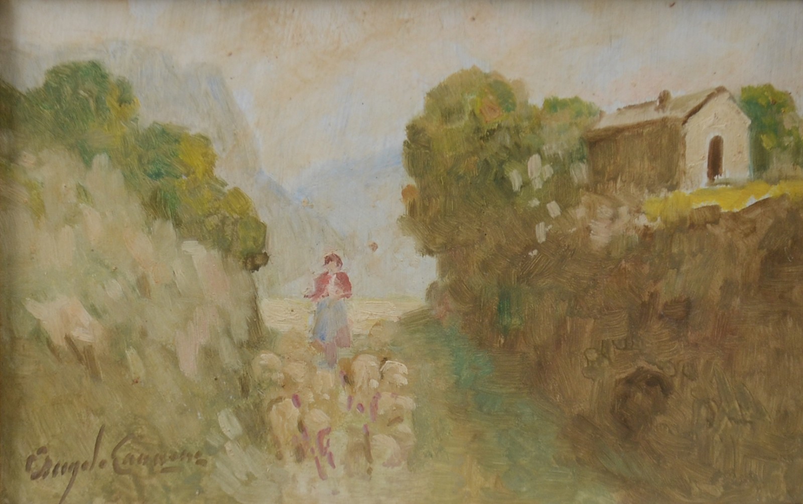 Angelo Cannone (1899-1992), Pastora com ovelhas - foto 1 de 4