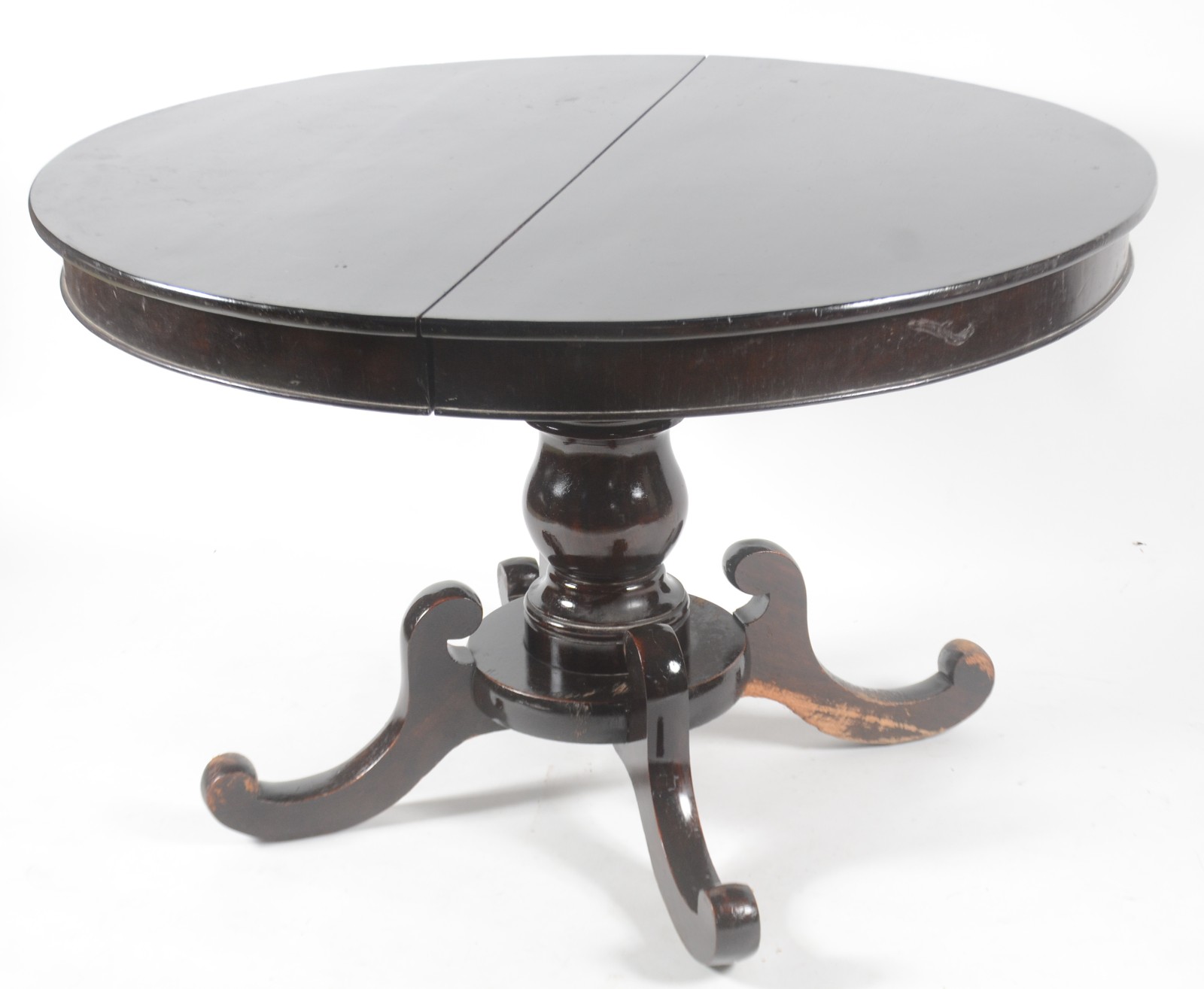 Mesa de jantar de madeira nobre, feitio redondo com tabua extensora... - foto 1 de 10