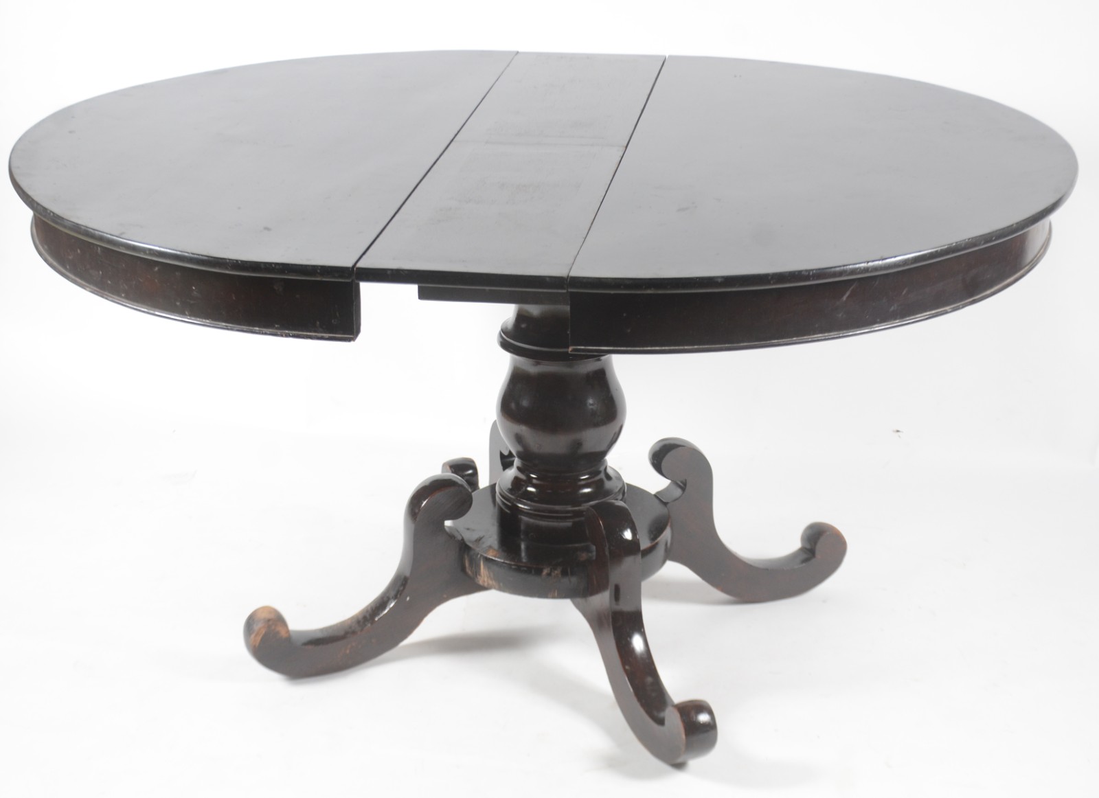 Mesa de jantar de madeira nobre, feitio redondo com tabua extensora... - foto 5 de 10