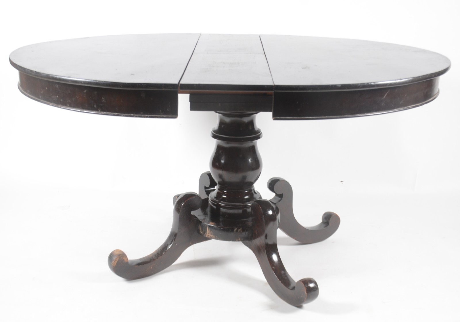 Mesa de jantar de madeira nobre, feitio redondo com tabua extensora... - foto 9 de 10