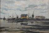Sylvio Pinto (1918-1997), Caju - retiro - Óleo sobre tela - datado 1948.