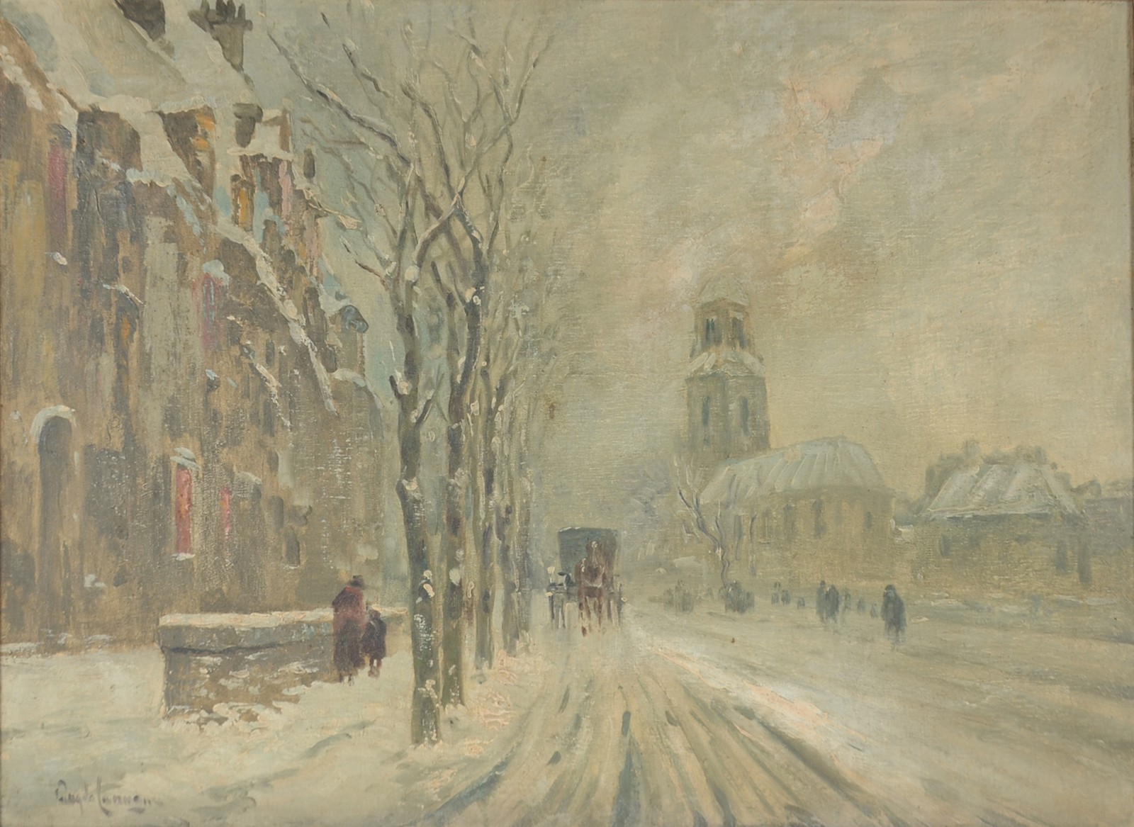 Angelo Cannone (1899-1992), Paisagem no inverno - foto 1 de 5
