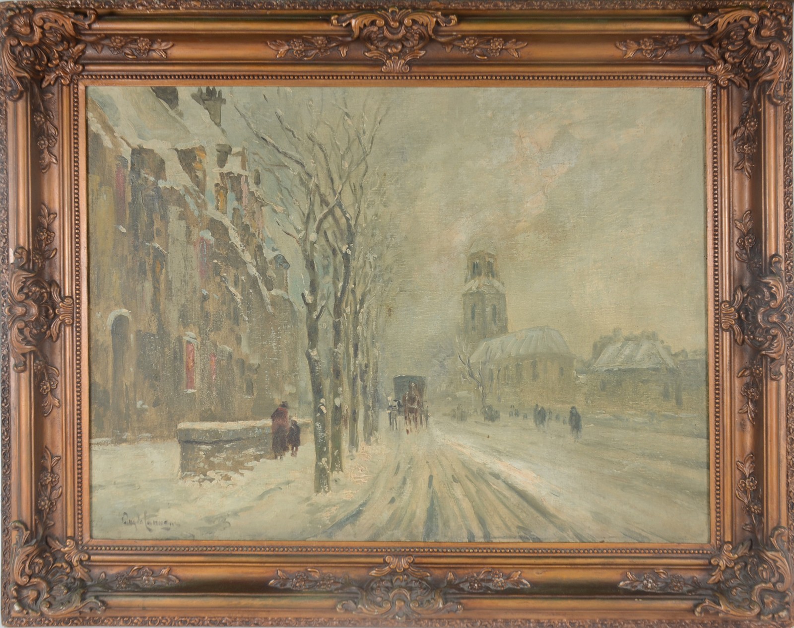Angelo Cannone (1899-1992), Paisagem no inverno - foto 2 de 5