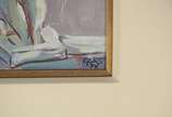 Eugênio Sigaud (1899-1979), A Estatueta da Fachada - Óleo sobre eucatex.