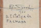 Eugênio Sigaud (1899-1979), A Estatueta da Fachada - Óleo sobre eucatex.