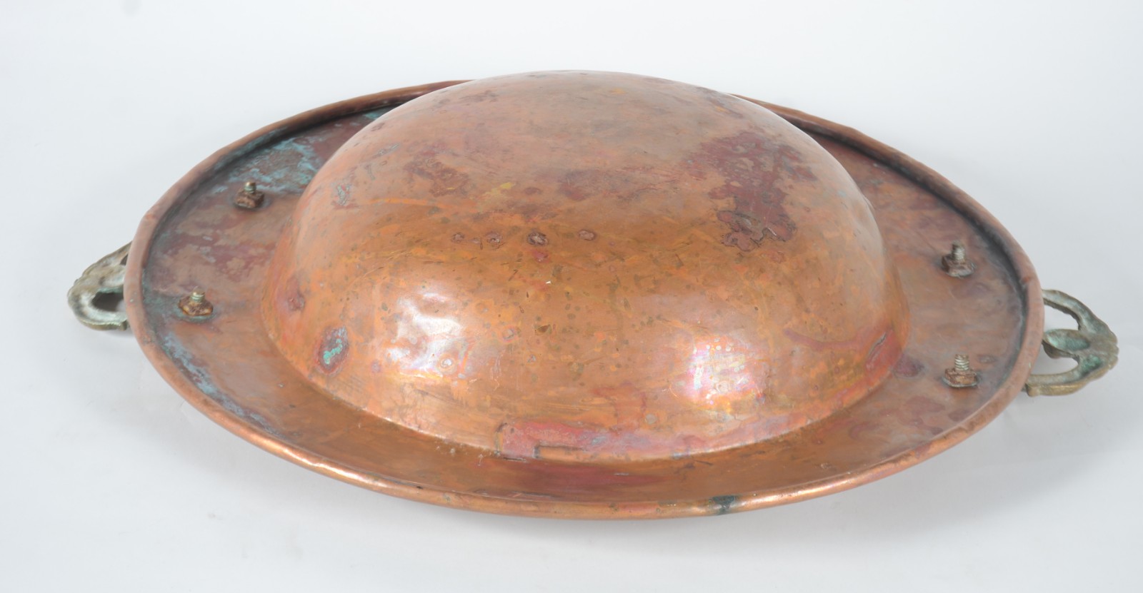 Bowl de cobre com alças douradas. - foto 6 de 9
