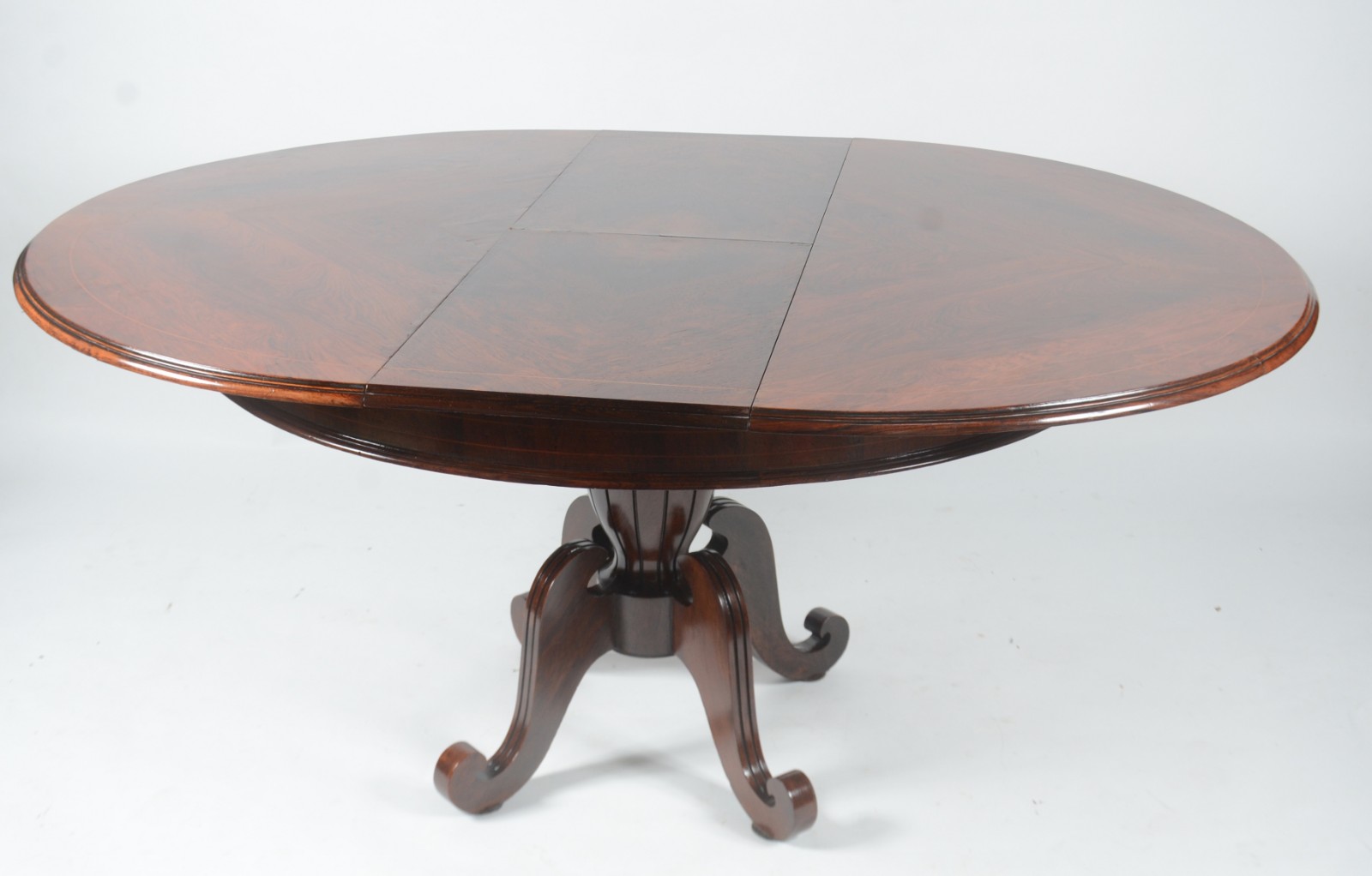 Mesa de jantar feitio redonda de madeira nobre, tabua extensora... - foto 2 de 11