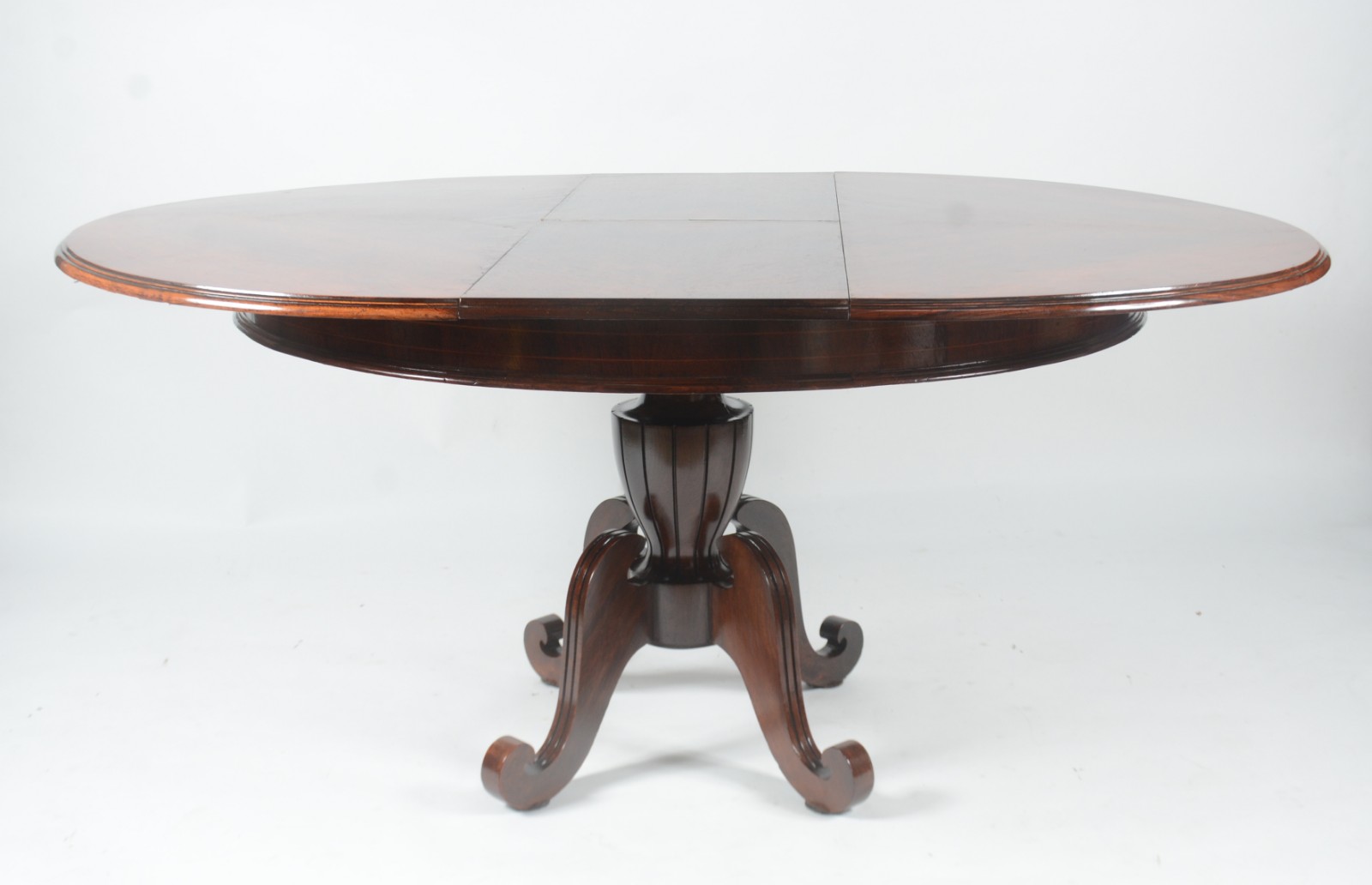 Mesa de jantar feitio redonda de madeira nobre, tabua extensora... - foto 3 de 11