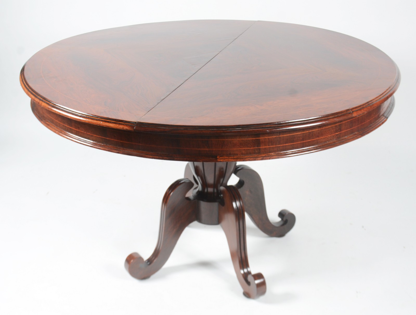 Mesa de jantar feitio redonda de madeira nobre, tabua extensora... - foto 6 de 11