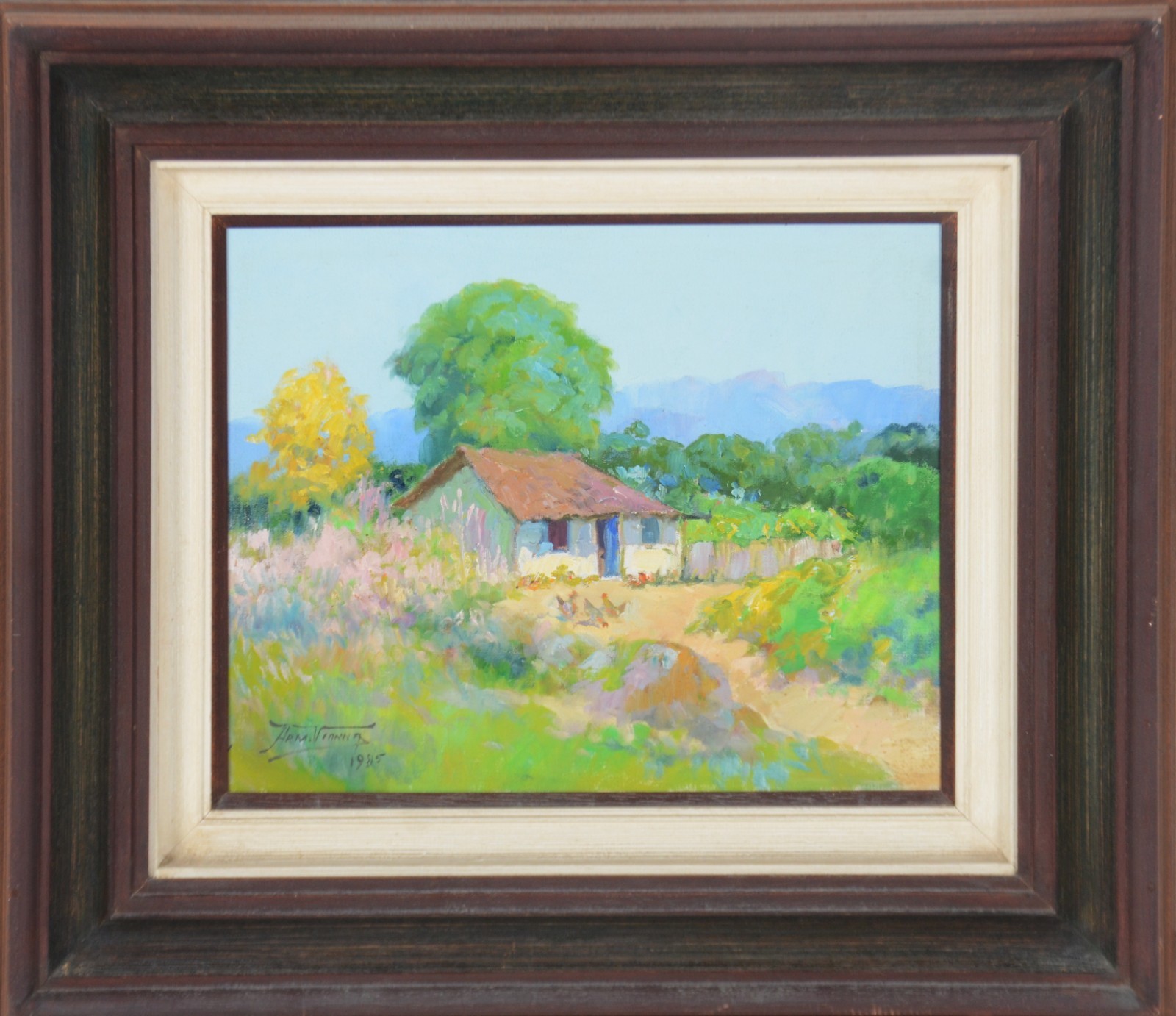 Armando Vianna (1897-1992), Paisagem com casa e galinhas - foto 2 de 5