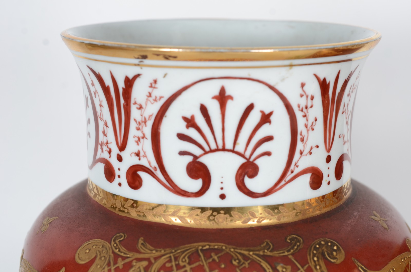 Par de vasos de porcelana pintados á mão com cena de flamingo e... - foto 4 de 9