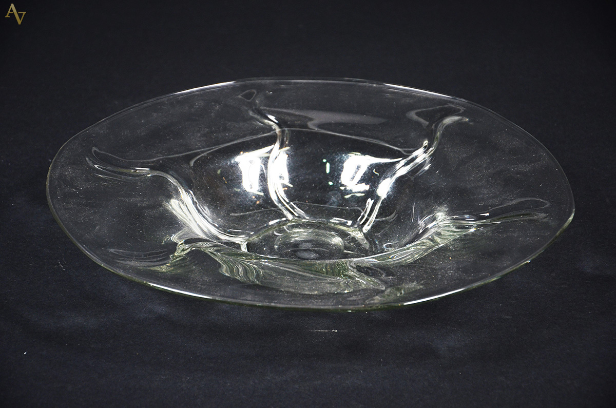Centro de mesa redondo de cristal. Diâmetro 40 cm. - foto 1 de 2