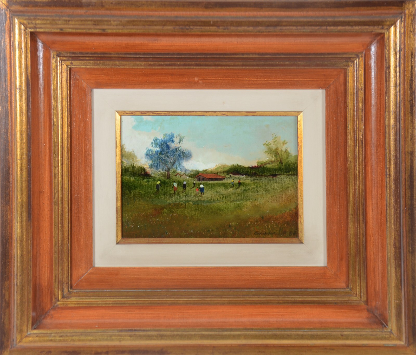 Francesco Brunocilla (1948), Paisagem com Casario e Figuras - foto 2 de 5