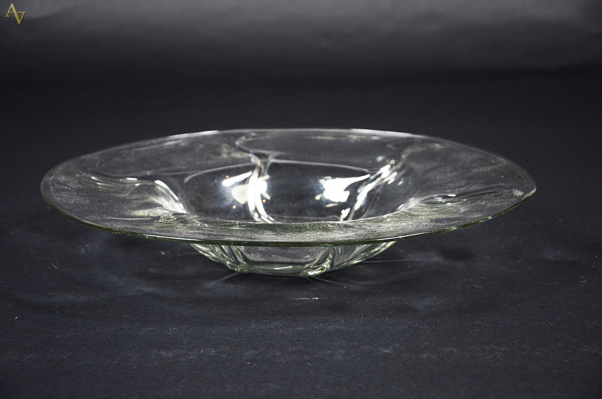 Centro de mesa redondo de cristal. Diâmetro 40 cm. - foto 2 de 2