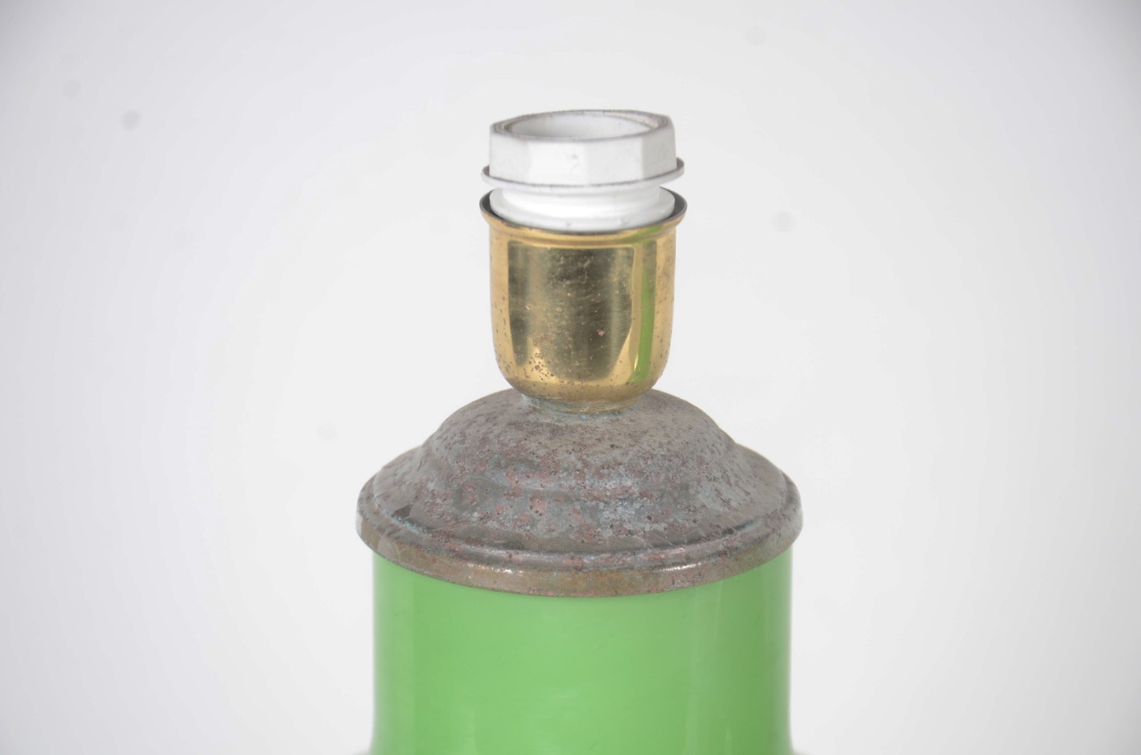 Par de abatjoures de vidro estilo murano na cor verde, bases de... - foto 4 de 4