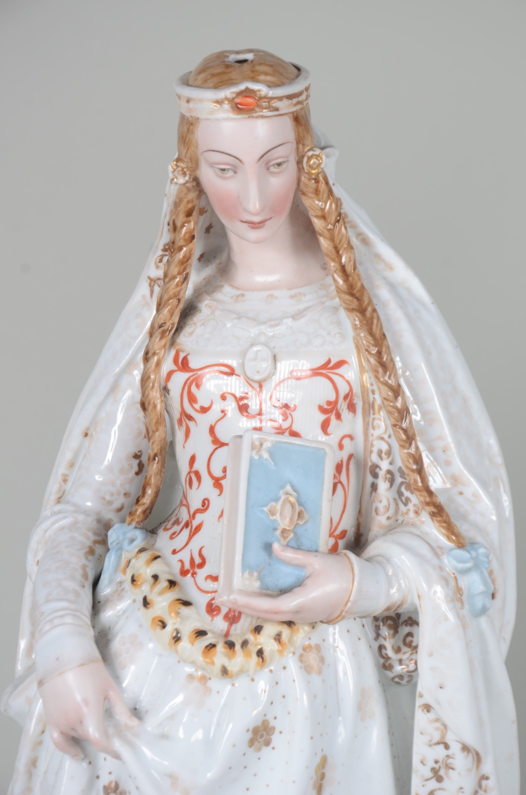 Par de grandes esculturas policromadas de porcelana francesa Vieux... - foto 7 de 11