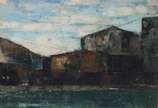 José Paulo Moreira da Fonseca (1922-2004), Casário - Óleo sobre madeira - datada 64
