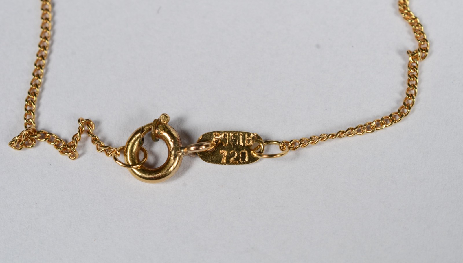 Colar de ouro 18 k., contraste 750 com pendente feitio coração com... - foto 6 de 7