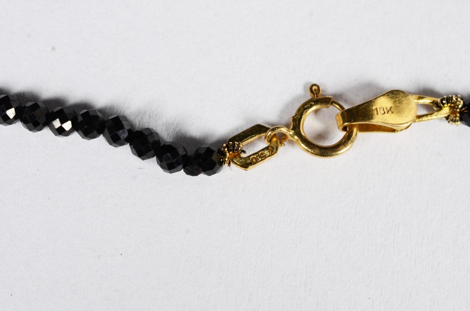 Colar de ouro com pingente, contraste 750mm, fio onix Espinélio com... - foto 4 de 7
