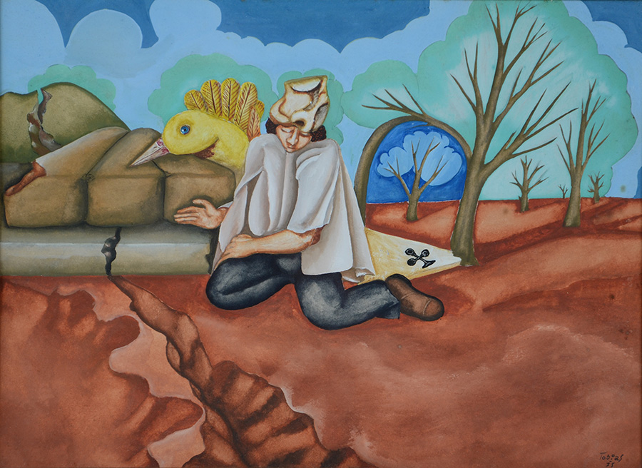 TOBIAS MARCIER (1948 - 1982) - Surrealismo - aquarela - 46 x 55 - foto 2 de 3