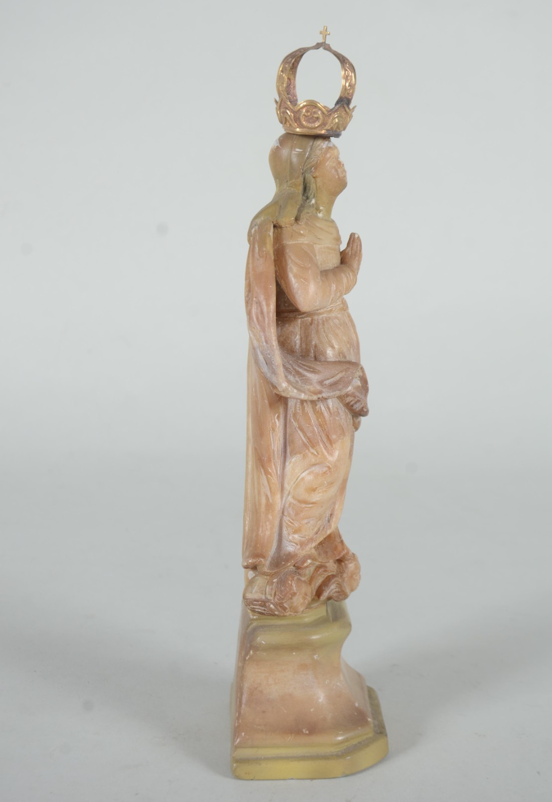 Nossa Senhora - Imagem de pedra sabão com coroa de ouro baixo. Com... - foto 5 de 10