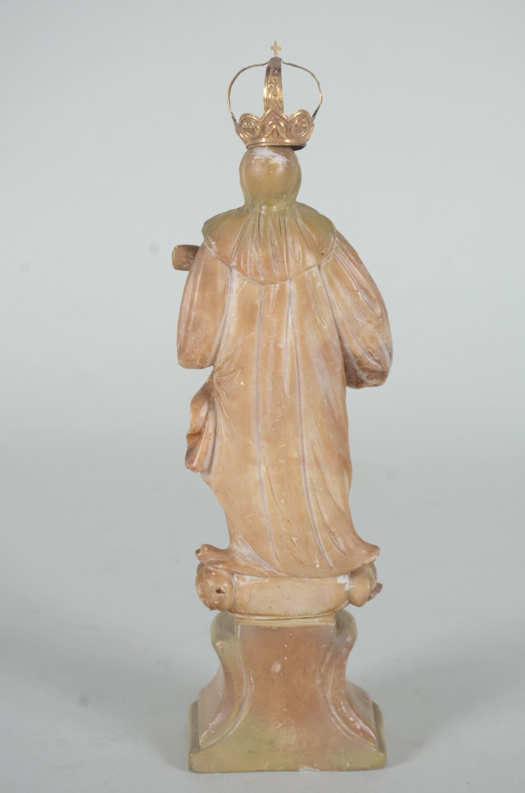 Nossa Senhora - Imagem de pedra sabão com coroa de ouro baixo. Com... - foto 7 de 10