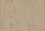 Di Cavalcanti (1897-1976), Figuras - Desenho a lápis sobre papel - assinado e datado 1950.