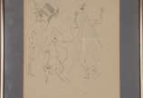 Di Cavalcanti (1897-1976), Figuras - Desenho a lápis sobre papel - assinado e datado 1950.