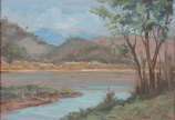 RENATO CATALDI (1909/1981), Paisagem Com Riacho - Óleo sobre eucatex.