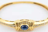 Pulseira                           ouro 18 ct.,... - Pulseira                           ouro 18 ct., 34 brilhantes e pedras - 17 g. 