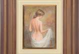 Oscar Palacios (1926-2009), Nú feminino - Óleo sobre eucatex - datado 1992.