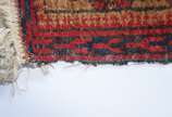 Tapete Afghan (1),  - Tapete Afghan. Cordão com defeito.