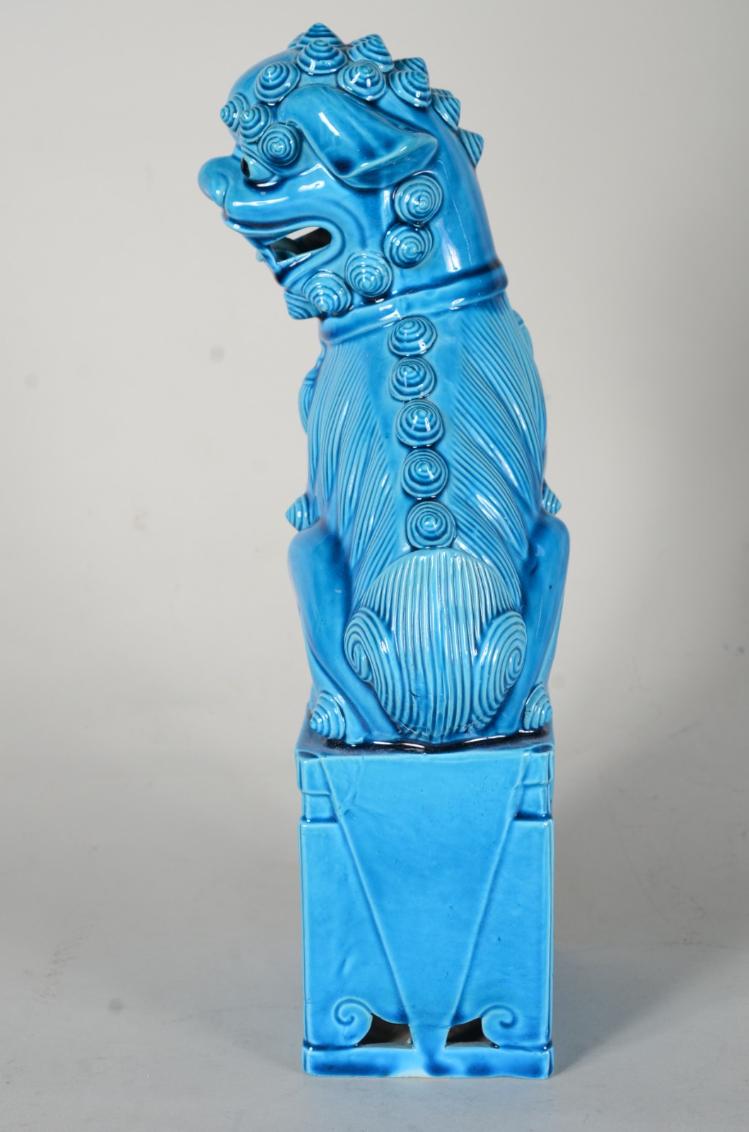 Cão de fó de porcelana azul turquesa. - foto 5 de 7