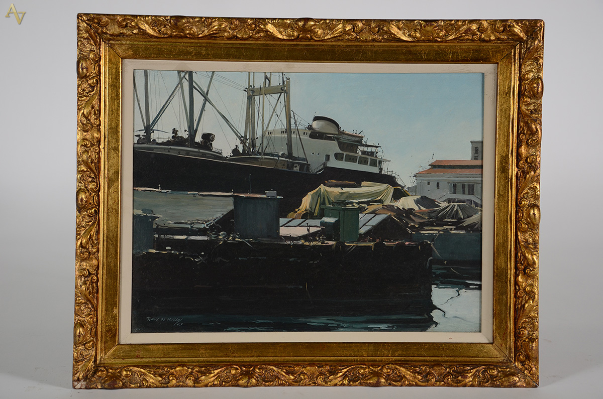 RAUL DE MELLO - Marinha - ose - 36 x 46 - datado 79 - foto 1 de 4