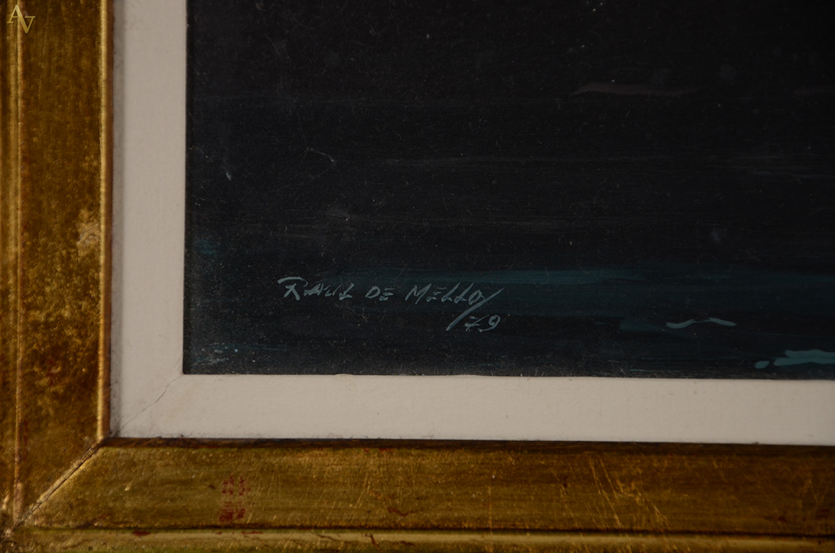 RAUL DE MELLO - Marinha - ose - 36 x 46 - datado 79 - foto 3 de 4