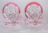 Doze cálices para vinho branco de cristal facet... - Doze cálices para vinho branco de cristal facetado doublé rosa, base sextavada. Possivelmente BACCARAT.