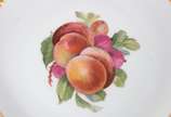 Krautheim selb Bavaria,  - Conjunto com doze pratos para sobremesa de porcelana alemã da Bavaria, "Krauthein", decorados com frutas em policromia, bordas recortadas e com realce